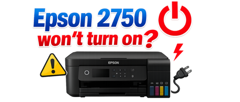 Epson 2750 wont turn on