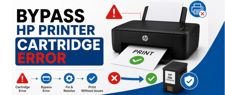 how to bypass hp printer cartridge error